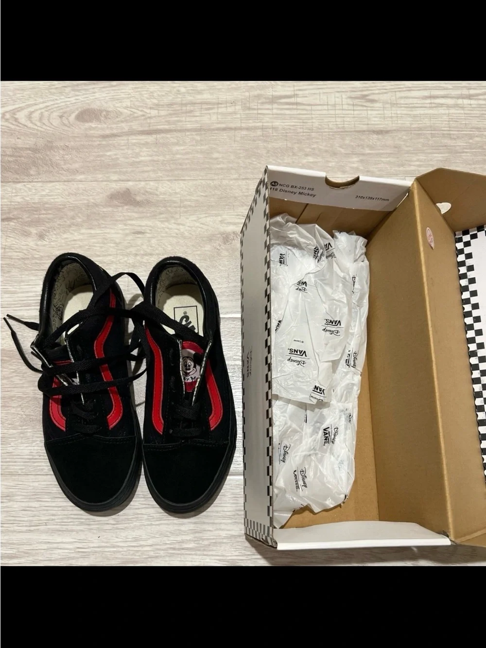 Vans x Disney Black & Red Mickey Mouse Old Skool Sneakers